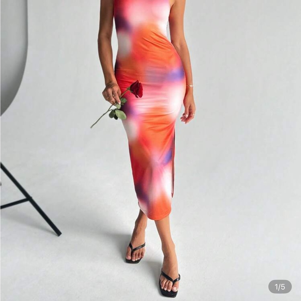 SHEIN Multicolor Gradient Dress